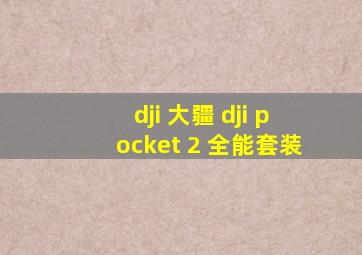 dji 大疆 dji pocket 2 全能套装